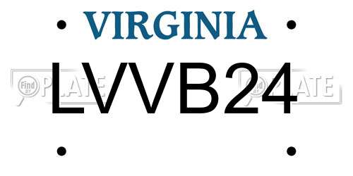 LVVB24 Virginia License Plate