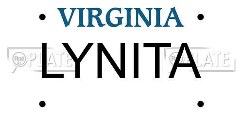 LYNITA Virginia License Plate