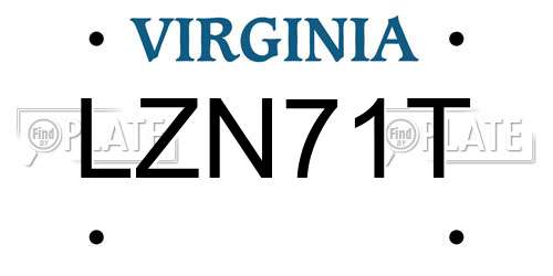 LZN71T Virginia License Plate