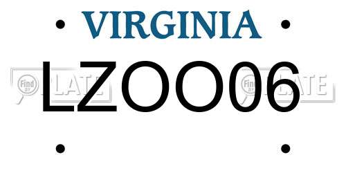 LZOO06 Virginia License Plate