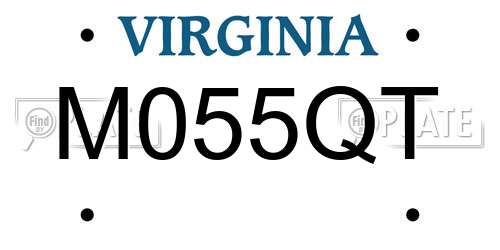 M055QT Virginia License Plate