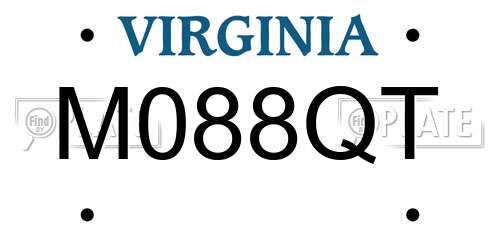 M088QT Virginia License Plate