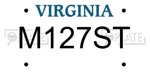 M127ST Virginia License Plate
