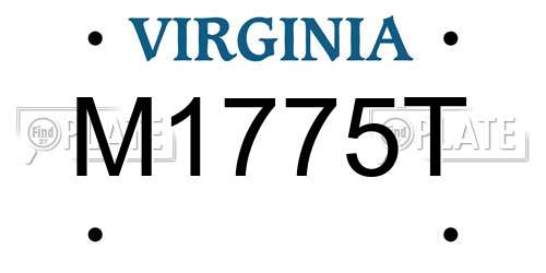 M1775T Virginia License Plate