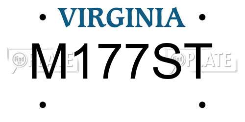 M177ST Virginia License Plate