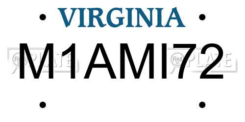 M1AMI72 Virginia License Plate