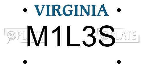 M1L3S Virginia License Plate