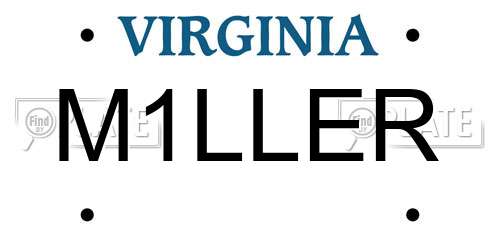 M1LLER Virginia License Plate