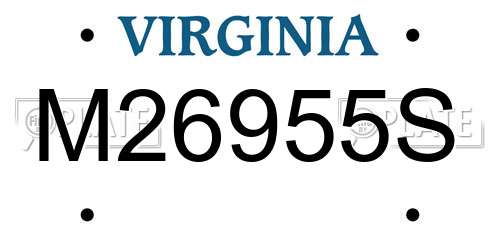 M26955S Virginia License Plate
