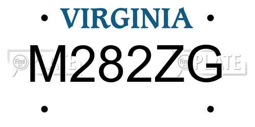 M282ZG Virginia License Plate