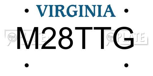 M28TTG Virginia License Plate