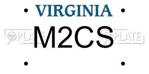 M2CS Virginia License Plate