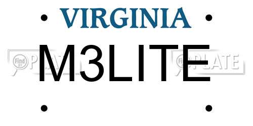 M3LITE Virginia License Plate