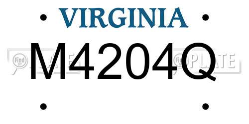 M4204Q Virginia License Plate