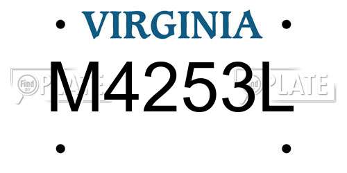 M4253L Virginia License Plate