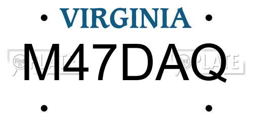 M47DAQ Virginia License Plate