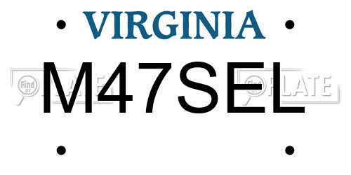 M47SEL Virginia License Plate