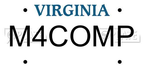M4COMP Virginia License Plate