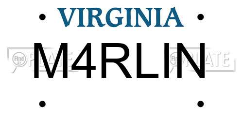 M4RLIN Virginia License Plate