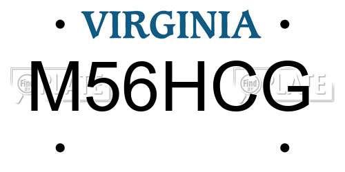 M56HCG Virginia License Plate