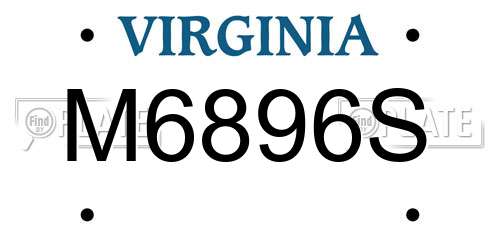 M6896S Virginia License Plate