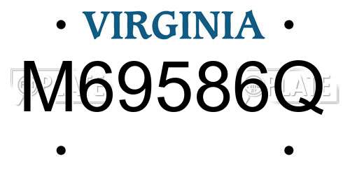 M69586Q Virginia License Plate