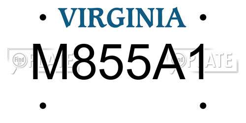 M855A1 Virginia License Plate