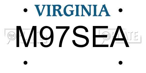 M97SEA Virginia License Plate