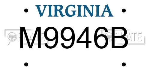 M9946B Virginia License Plate