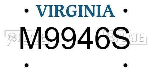 M9946S Virginia License Plate
