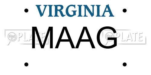 MAAG Virginia License Plate