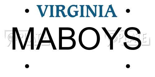 MABOYS Virginia License Plate