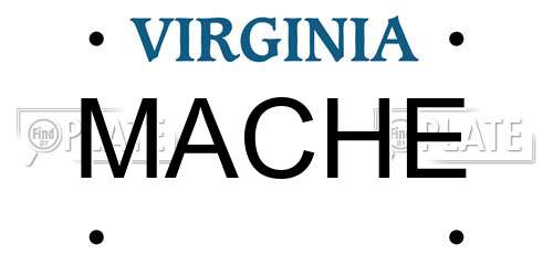 MACHE Virginia License Plate
