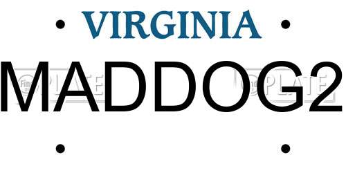 MADDOG2 Virginia License Plate