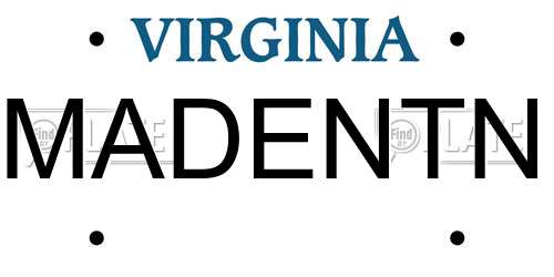 MADENTN Virginia License Plate