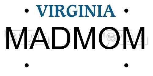 MADMOM Virginia License Plate