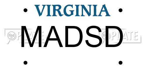 MADSD Virginia License Plate