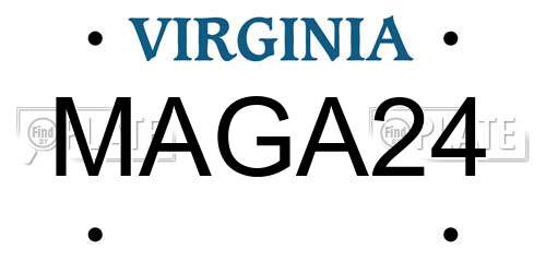MAGA24 Virginia License Plate