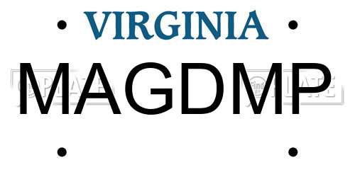 MAGDMP Virginia License Plate