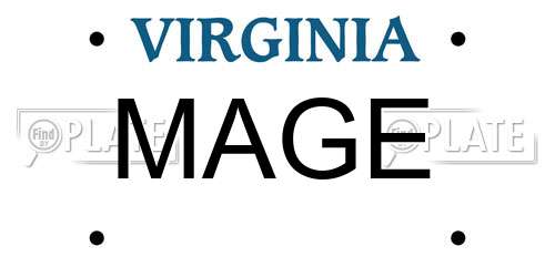 MAGE Virginia License Plate