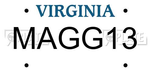 MAGG13 Virginia License Plate