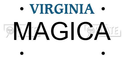 MAGICA Virginia License Plate