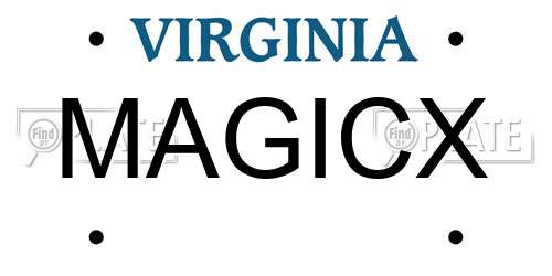 MAGICX Virginia License Plate