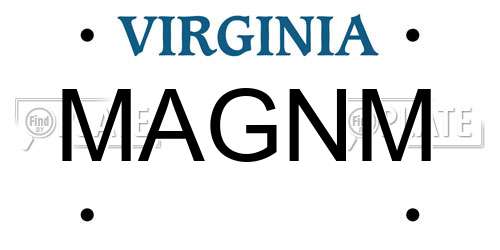 MAGNM Virginia License Plate