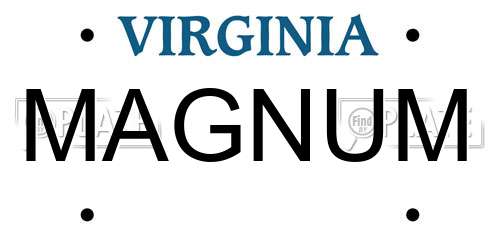 MAGNUM Virginia License Plate