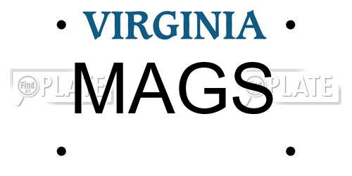 MAGS Virginia License Plate