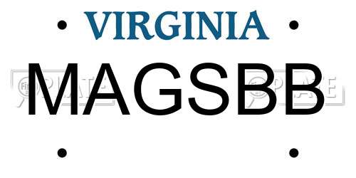 MAGSBB Virginia License Plate