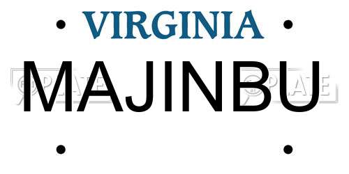 MAJINBU Virginia License Plate