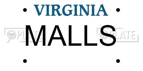 MALLS Virginia License Plate