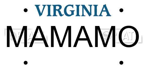 MAMAMO Virginia License Plate